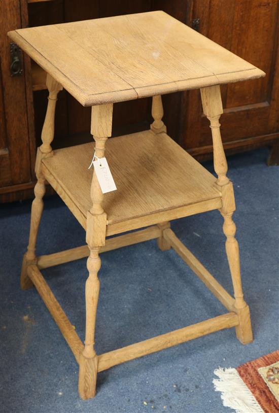 An oak two tier occasional table W.40cm